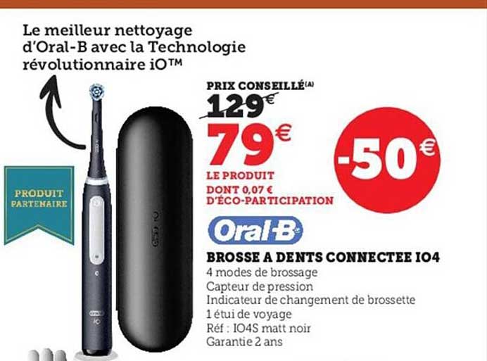 brosse à dents connectée i04 oral-b