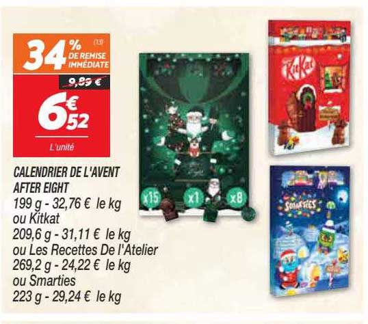 calendrier de l'avent after eight