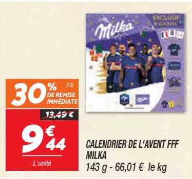calendrier de l'avent fff milka