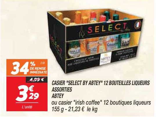Casier "select By Abtey" 12 Bouteilles Liqueurs Assorties Abtey