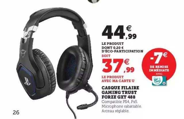 casque filaire gaming trust forze gxt 488
