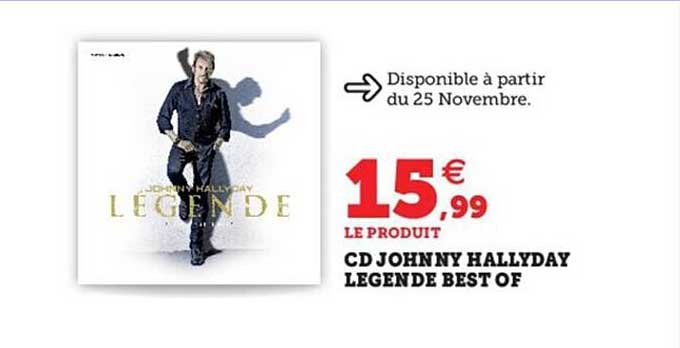 cd johnny hallyday légende best of