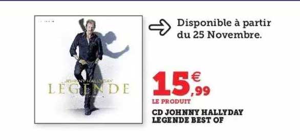 cd johnny hallyday légende best of