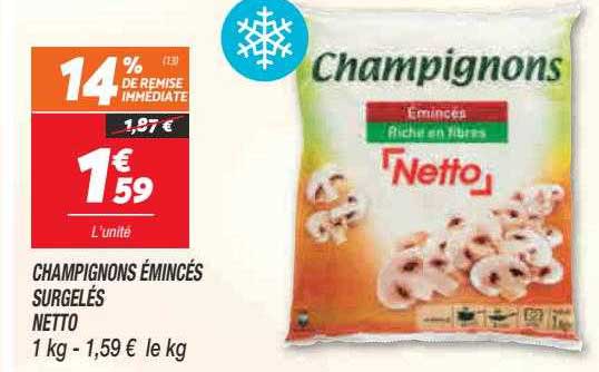 Champignons émincés Surgelés