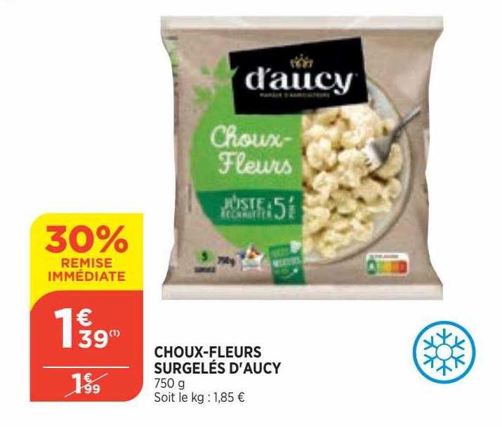 choux-fleurs surgelés d'aucy