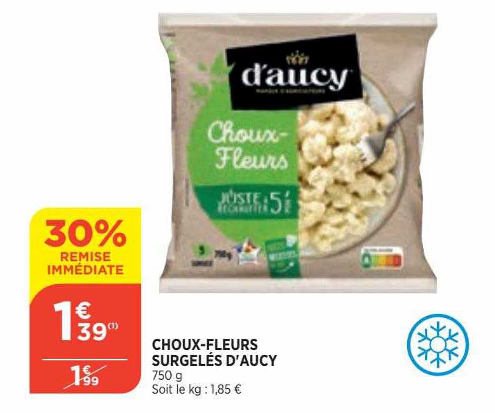 choux-fleurs surgelés d'aucy