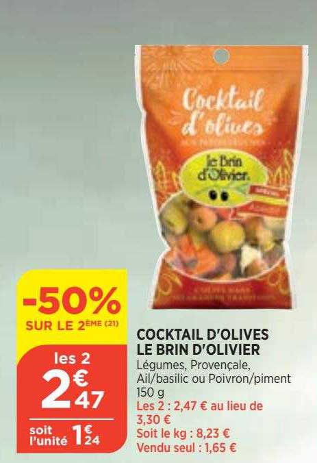 cocktail d'olives le brin d'olivier