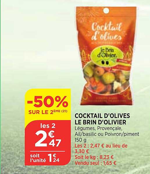 cocktail d'olives le brin d'olivier