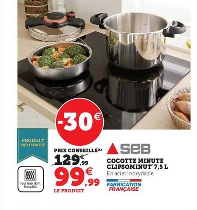 cocotte minute clipsominut 7,5l seb