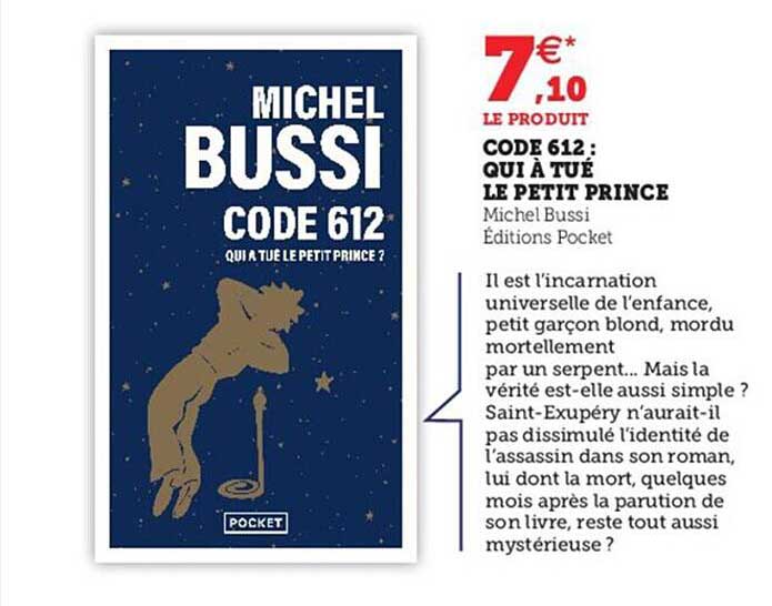code 612 : qui à tué le petit prince - michel bussi