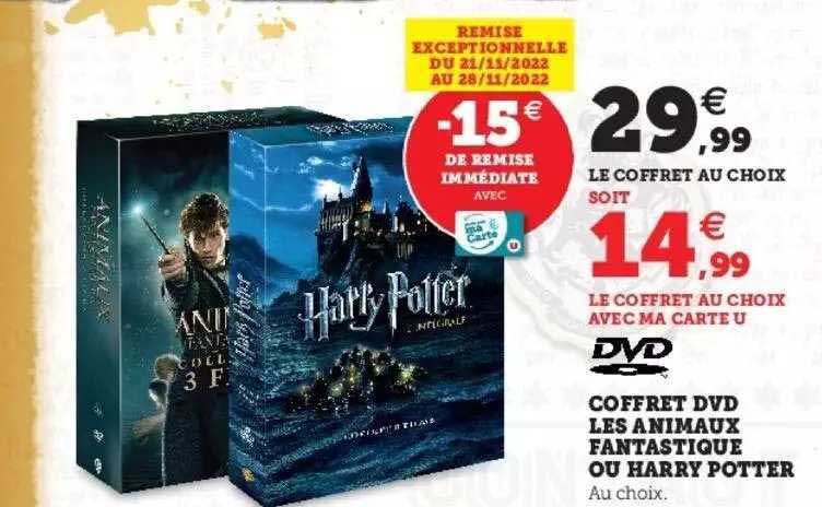 coffret dvd les animaux fantastique ou harry potter