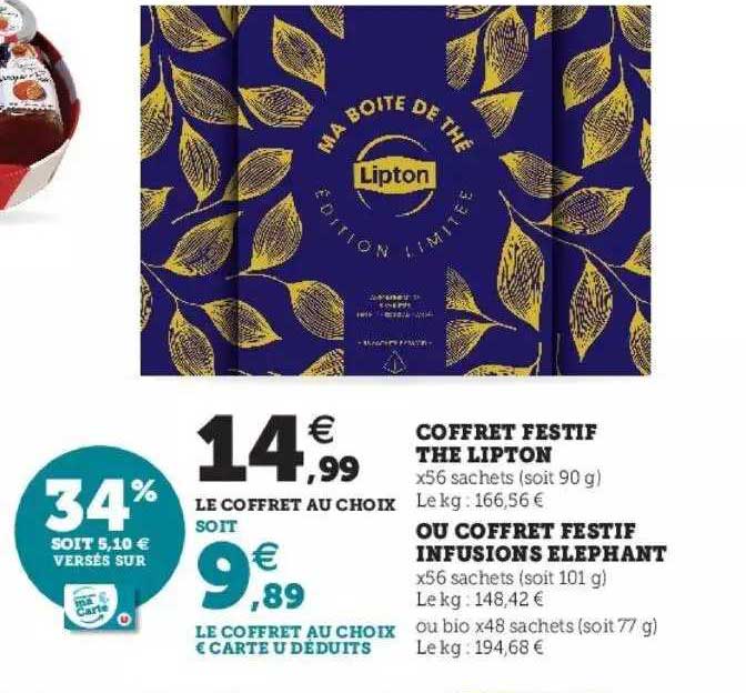 Coffret Festif The Lipton Ou Coffret Festif Infusions éléphant
