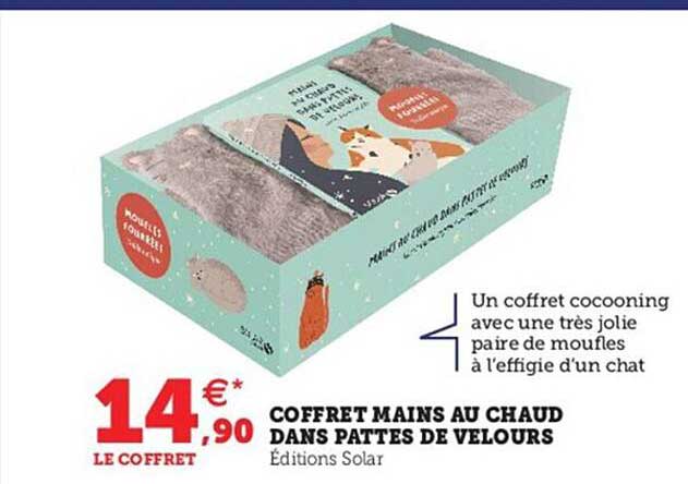 coffret mains au chaud dans pattes de velours