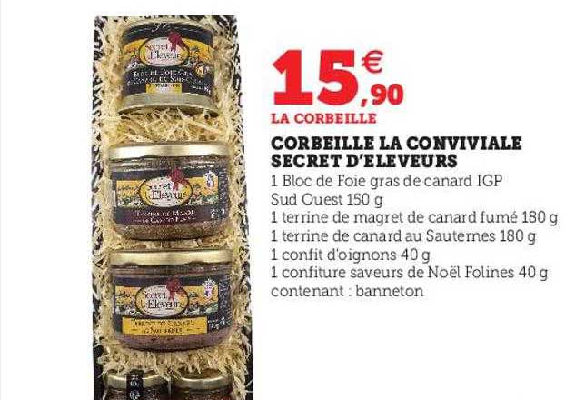 Corbeille La Conviviale Secret D'éleveurs