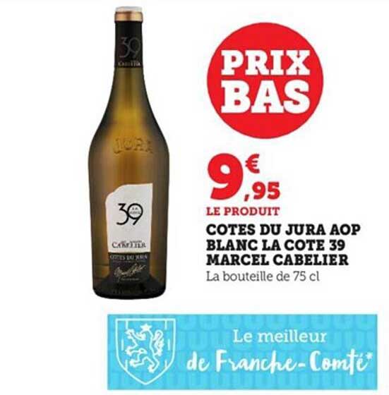côtes du jura aop blanc la côte 39 marcel cabelier