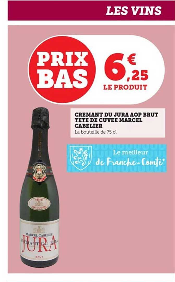 crémant du jura aop brut tête de cuvée marcel cabelier