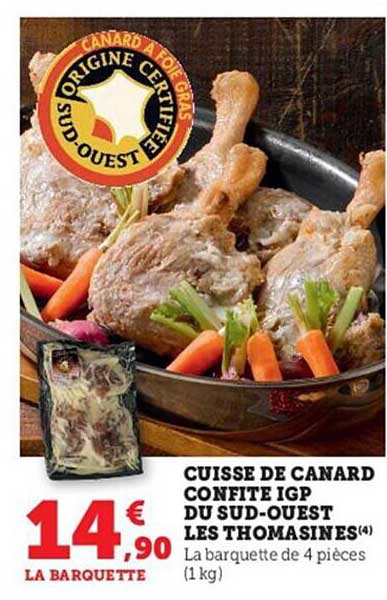 cuisse de canard confite igp du sud-ouest les thomasines