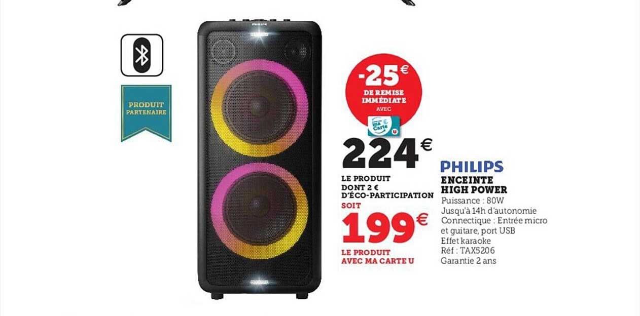 enceinte high power philips