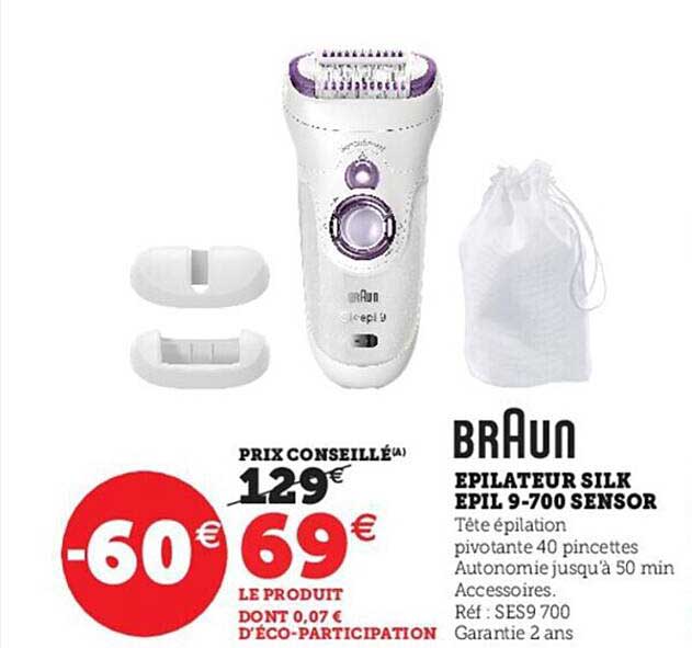 épilateur Silk épil 9-700 Sensor Braun