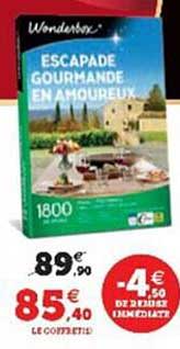 escapade gourmande en amoureux wonderbox