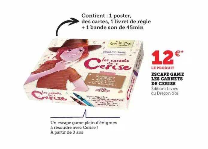 escape game les carnets de cerise