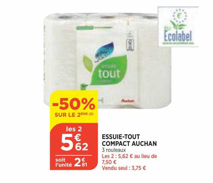 essuie-tout compact auchan