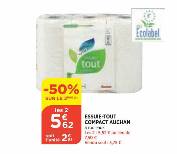 essuie-tout compact auchan