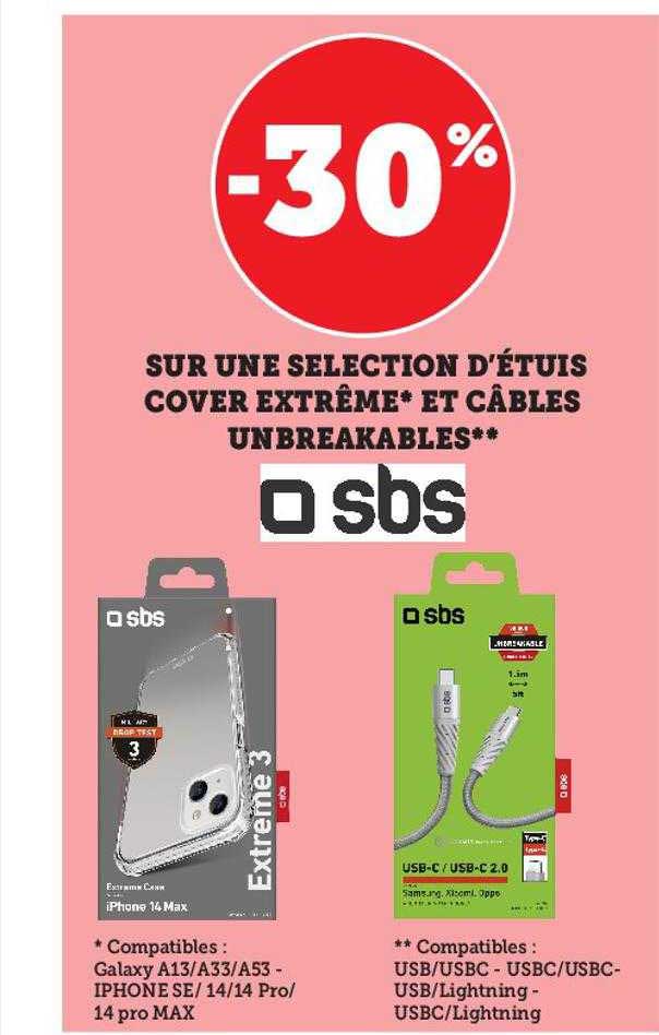 étuis cover extrême et câbles un breakables sbs
