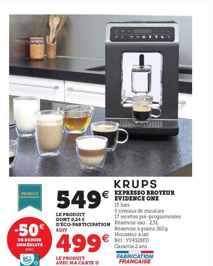 expresso broyeur évidence one krups