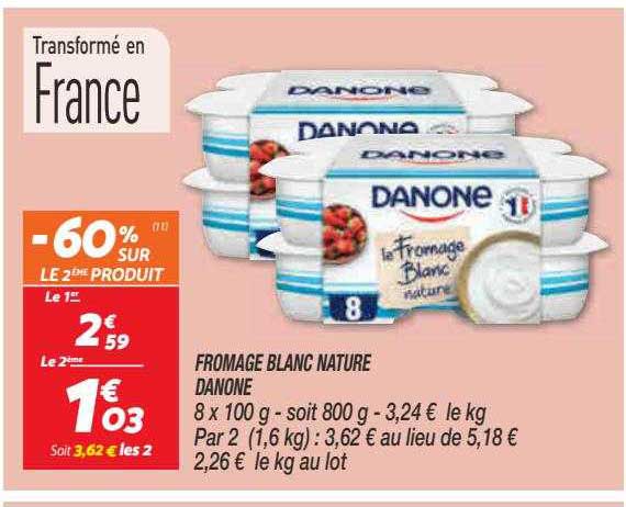 Fromage Blanc Nature Danone