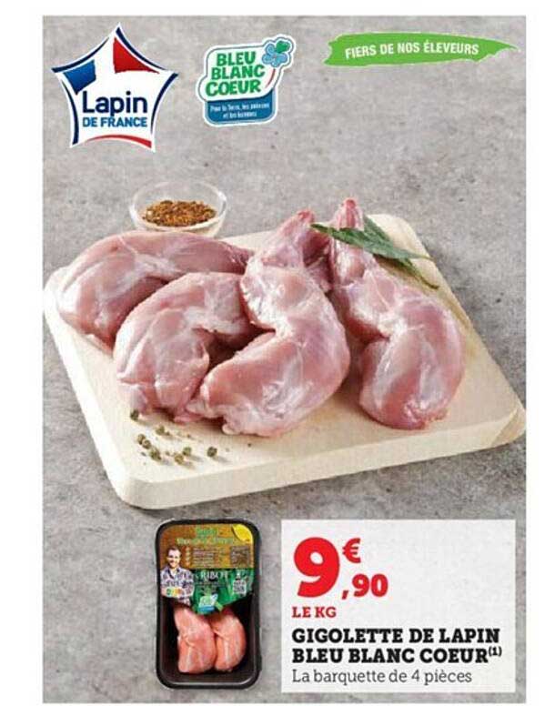 gigolette de lapin bleu blanc coeur