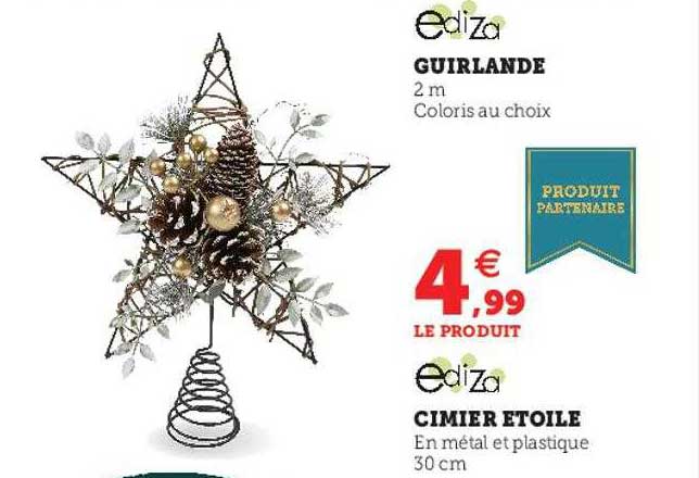 guirlande ediza, cimier étoile ediza