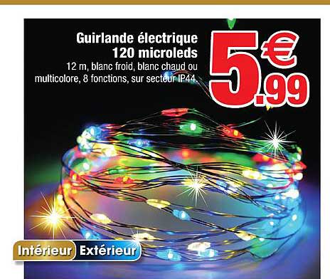 guirlande électrique 120 microleds