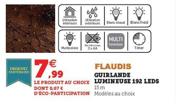 Guirlande Lumineuse 192 Leds Flaudis