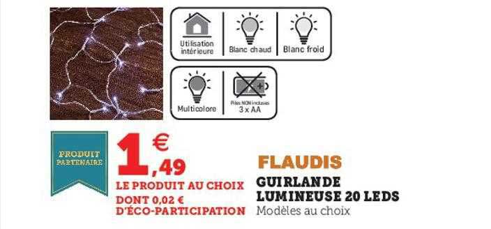 guirlande lumineuse 20 leds flaudis