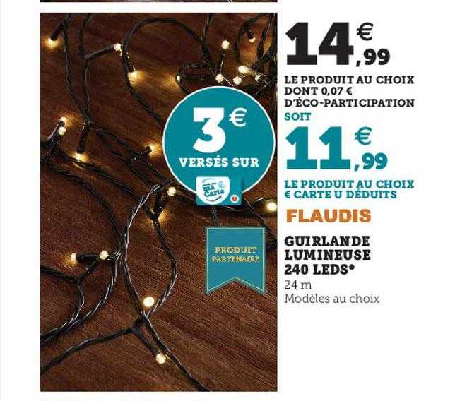 guirlande lumineuse 240 leds flaudis