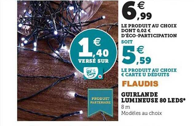 guirlande lumineuse 80 leds flaudis
