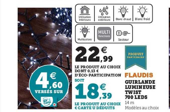 guirlande lumineuse twist 700 leds flaudis