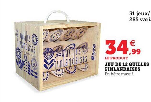 jeu de 12 quilles finlandaises