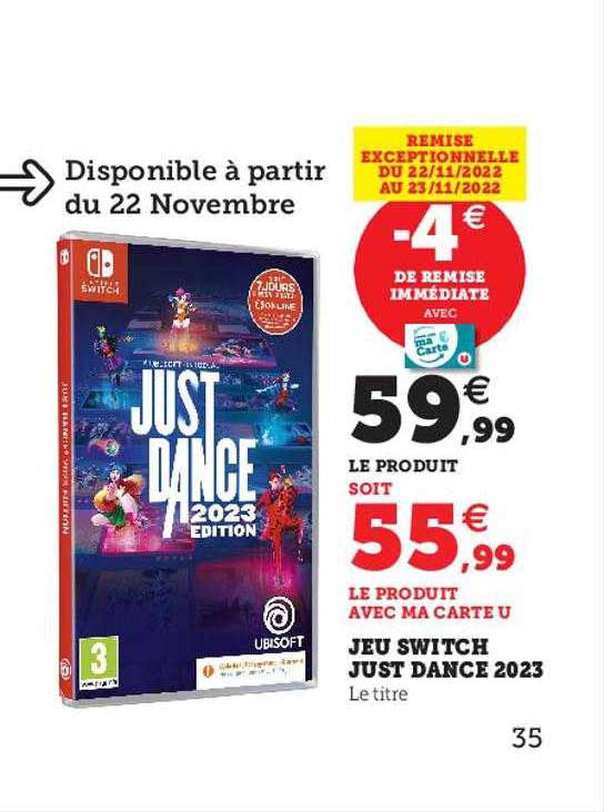 jeu switch just dance 2023