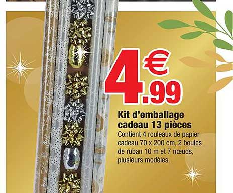 kit d'emballage cadeau 13 pièces