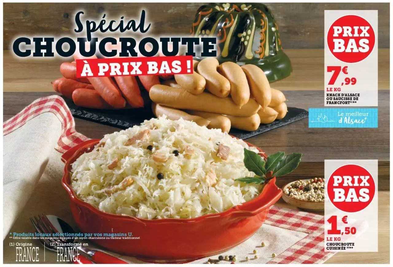 knack d'alsace ou saucisse de francfort, choucroute cuisinée