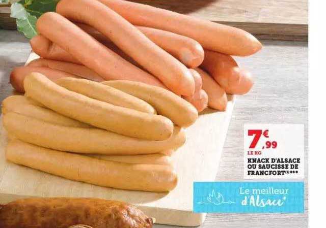 knack d'alsace ou saucisse de francfort