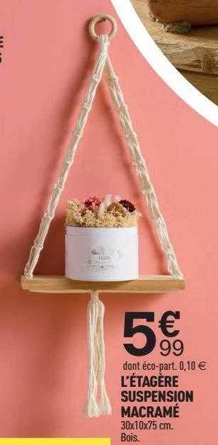 l'étagère suspension macramé