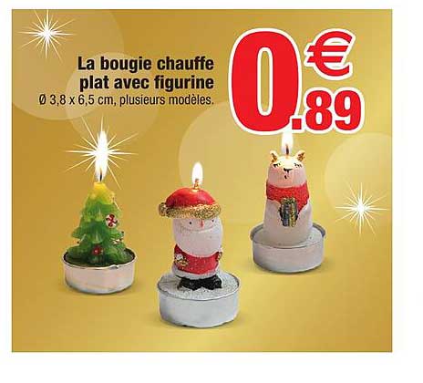 la bougie chauffe plat avec figurine