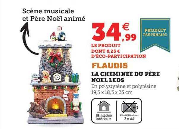 la cheminée du père noël leds flaudis