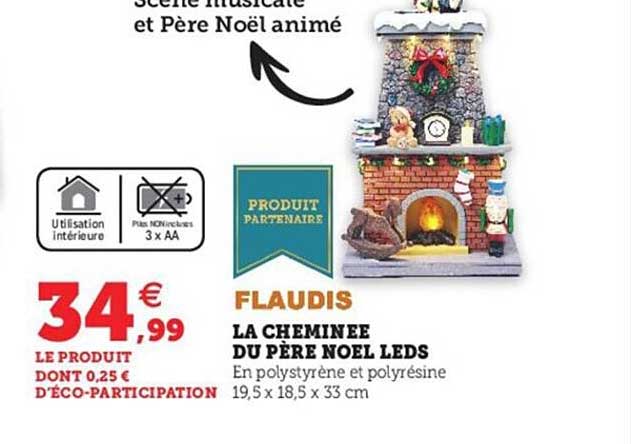 la cheminée du père noël leds flaudis