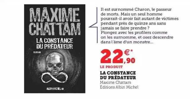 la constance du prédateur - maxime chattam