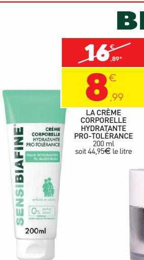 la crème corporelle hydratante pro-tolérance