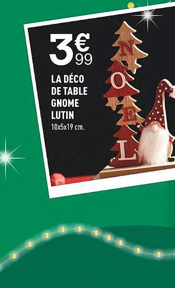 la déco de table gnome lutin